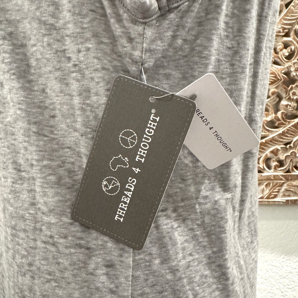 Threads 4 Thought Grey Organic Cotton, Recycled Poly Dress, w/ Modal Lining - Picture 5 of 12